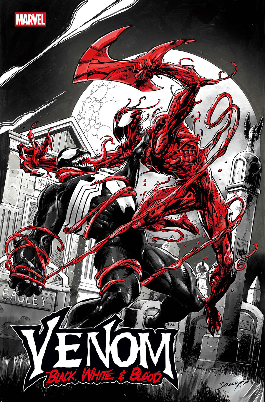 Venom Black White & Blood #1 Cover D Variant Mark Bagley Cover