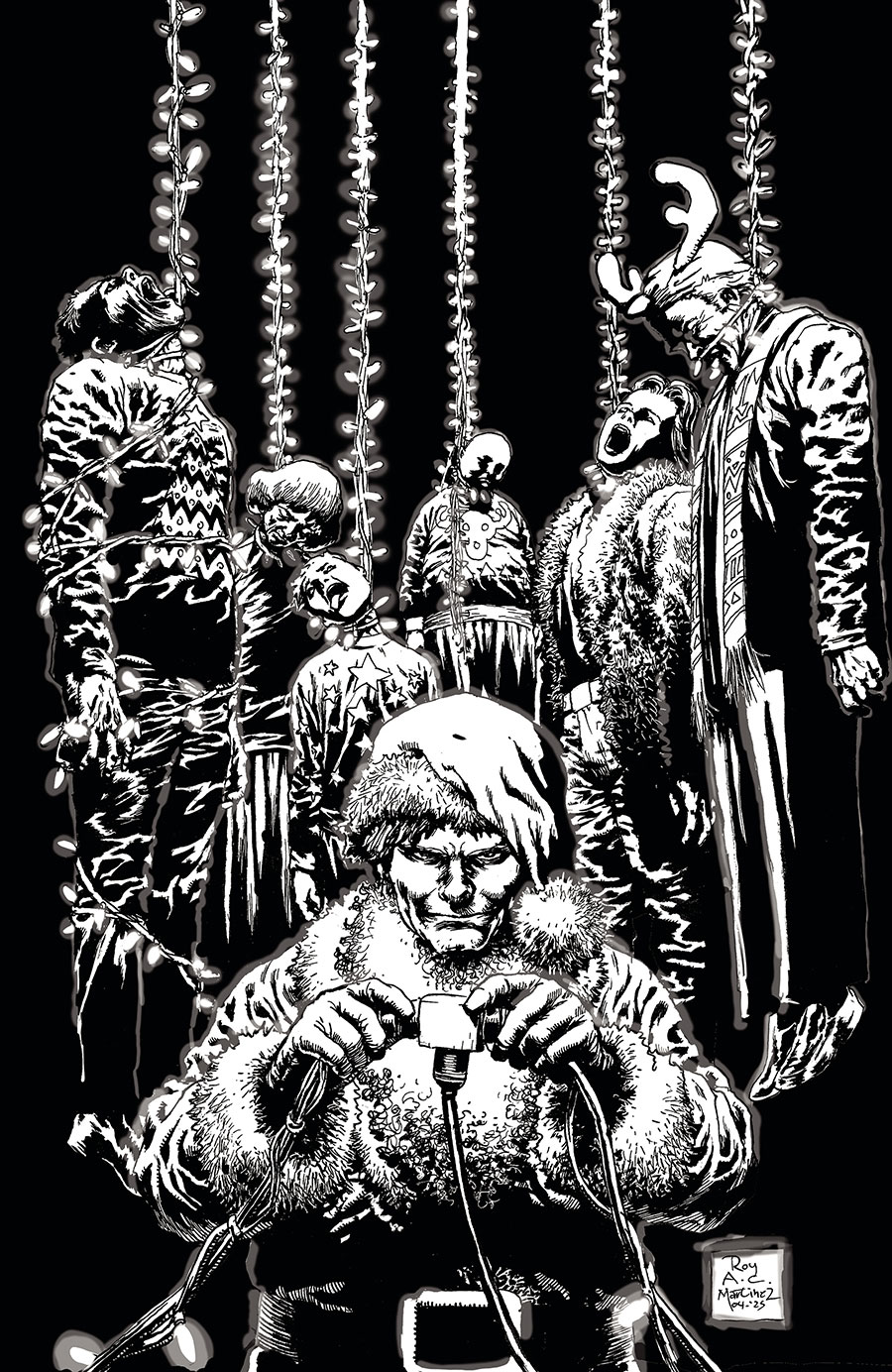Silent Night Deadly Night Dark Winter #2 Cover D Limited Edition Roy Alan Martinez Black & White Cover