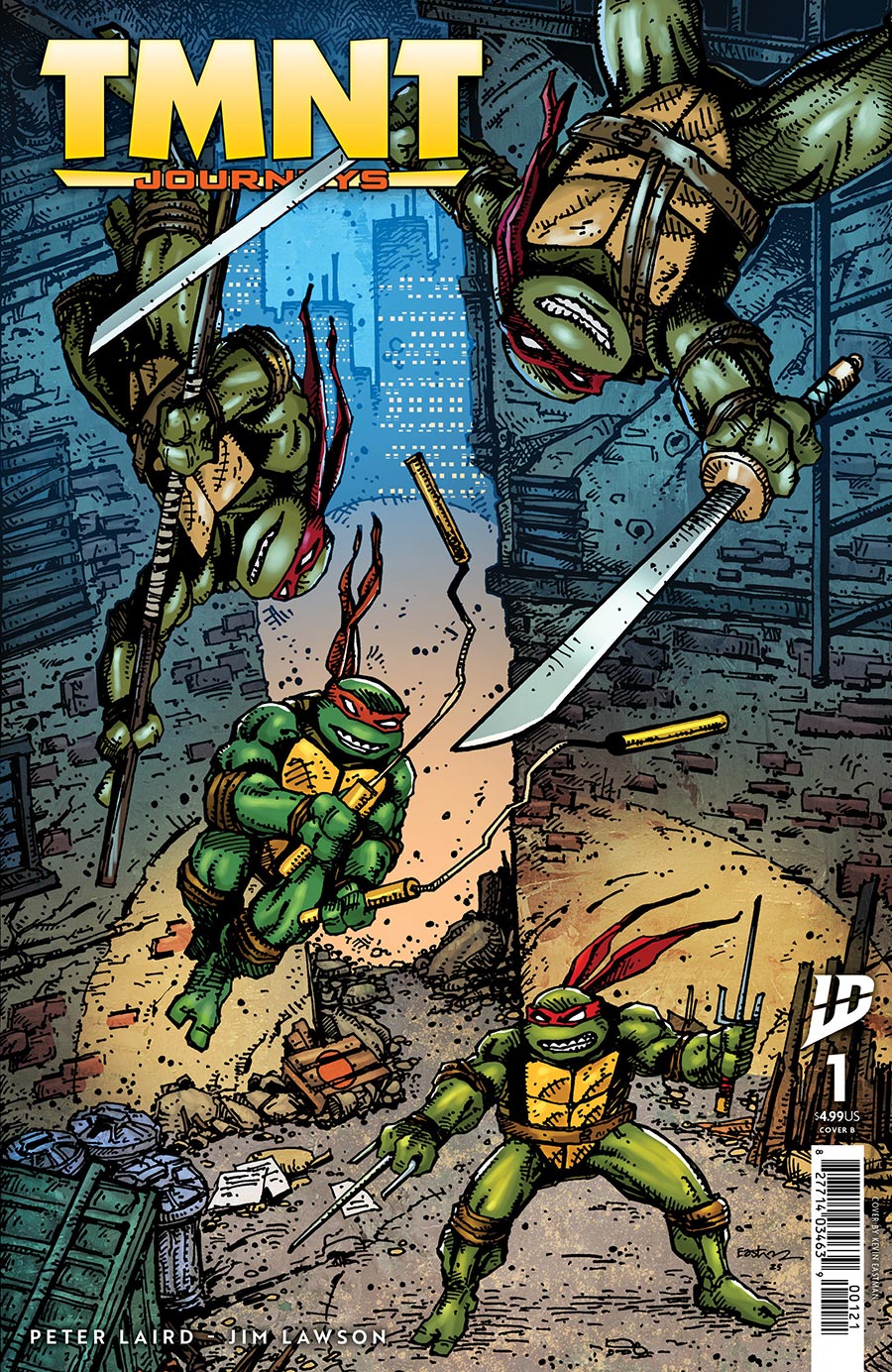 Teenage Mutant Ninja Turtles Journeys #1 Cover B Variant Kevin Eastman Cover