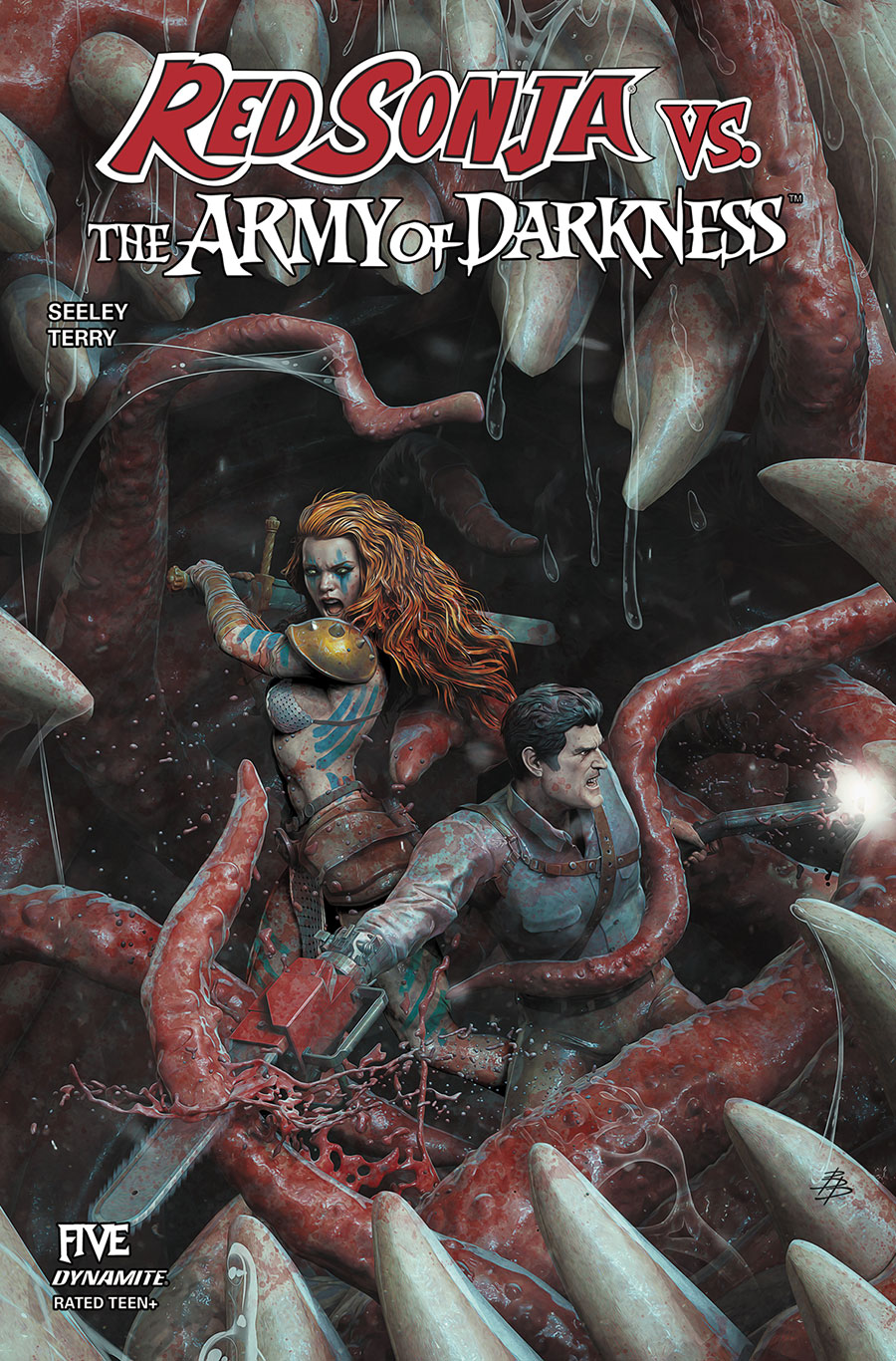 Red Sonja vs The Army Of Darkness #5 Cover A Regular Bjorn Barends Cover