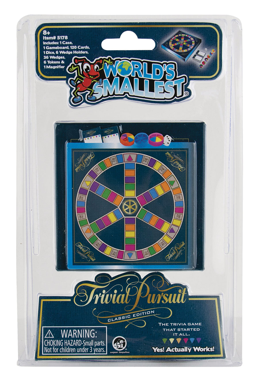 WORLDS SMALLEST TRIVIAL PURSUIT BOARD GAME (C: 1-1-2)