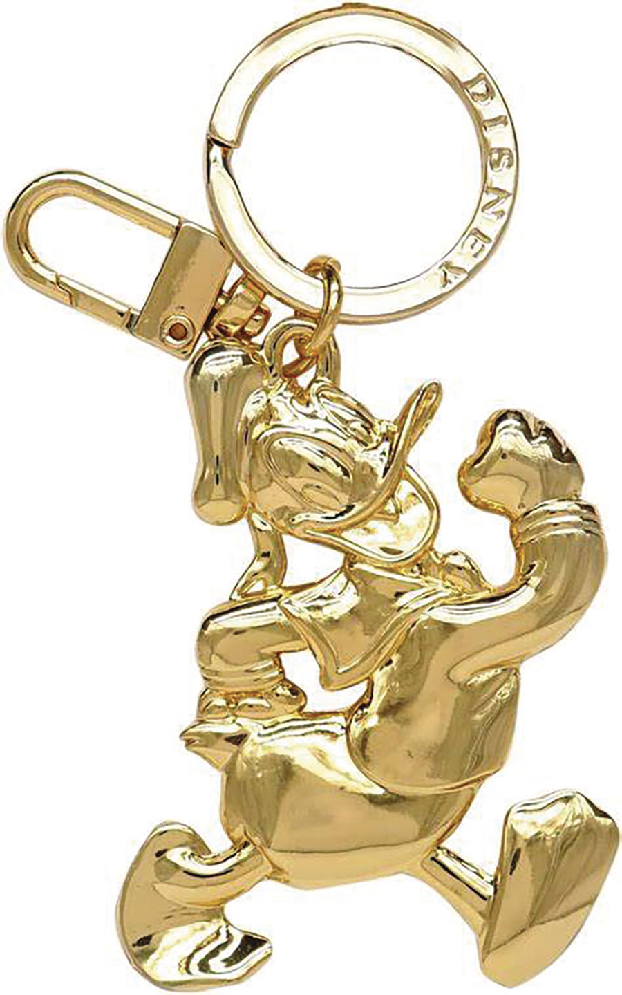 DISNEY DONALD DUCK GOLD PEWTER KEYCHAIN (C: 1-1-2)