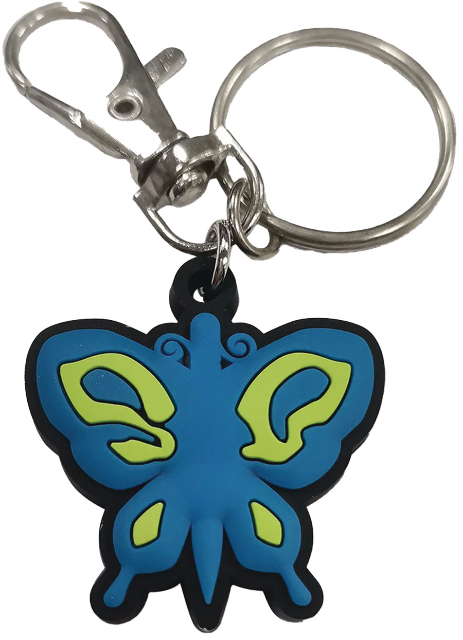 JOJO S5 STONE OCEAN BUTTERFLY ICON PVC KEYCHAIN (C: 1-