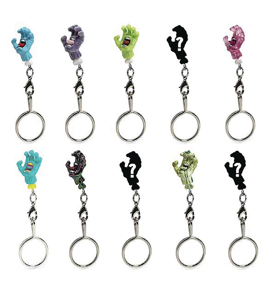 Santa Cruz Skateboards 40th Anniversary Hand Keychain Blind Mystery Box 20-Piece Display