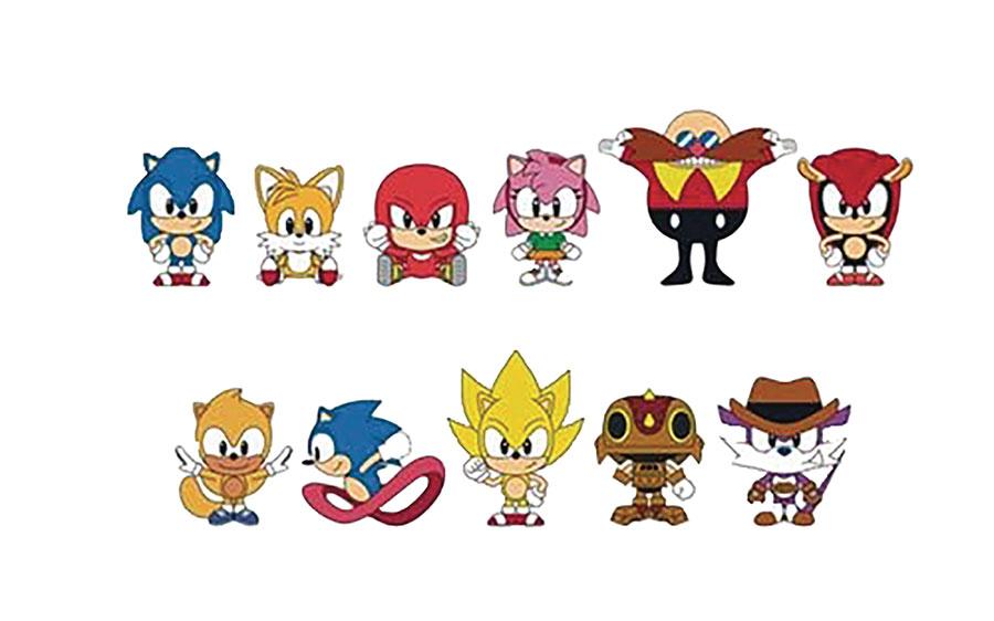 Sonic The Hedgehog 3D Foam Bag Clip Series 4 Blind Mystery Box 24-Piece Display