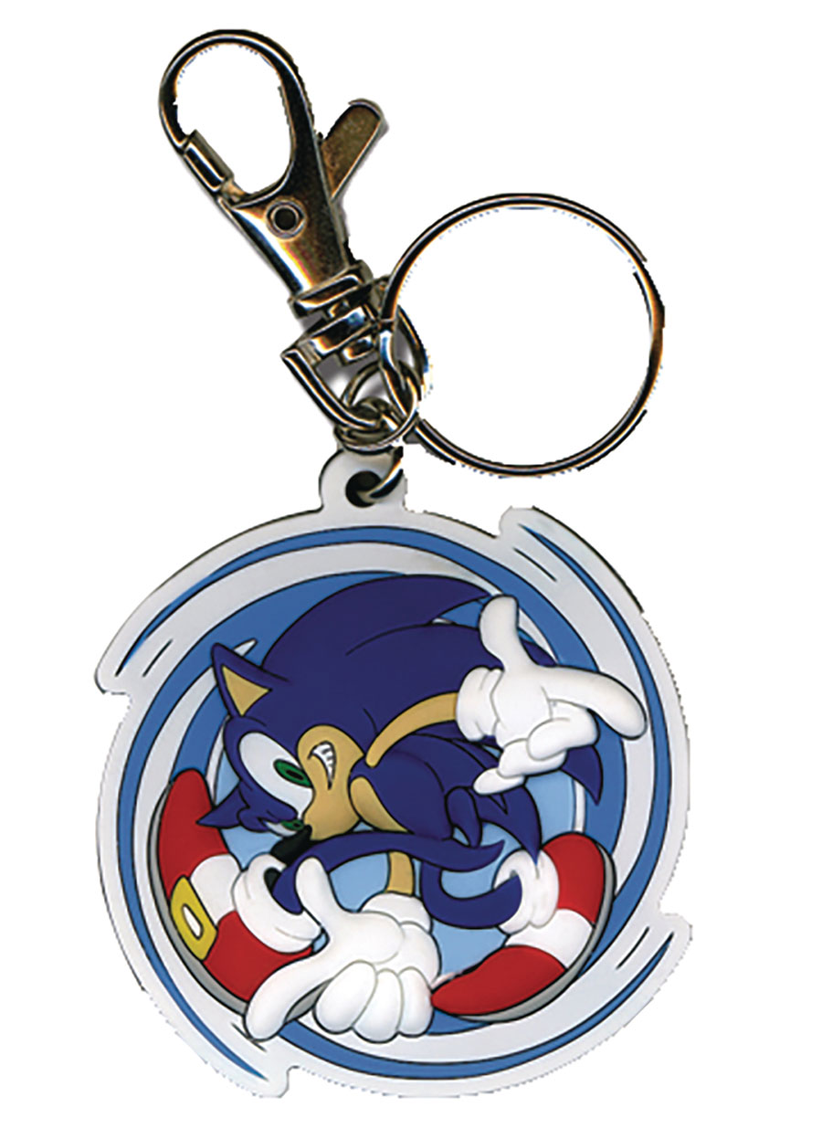 SONIC THE HEDGEHOG SPINNING SONIC PVC KEYCHAIN (C: 1-1