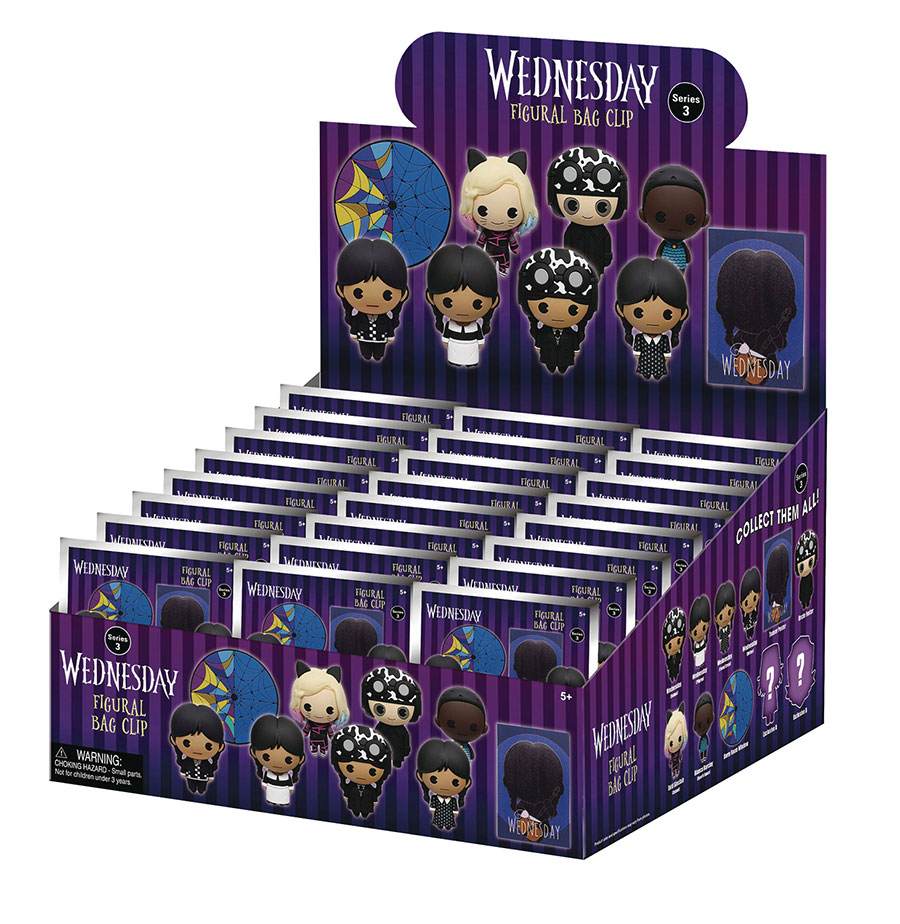 Wednesday 3D Foam Bag Clip Series 3 Blind Mystery Box