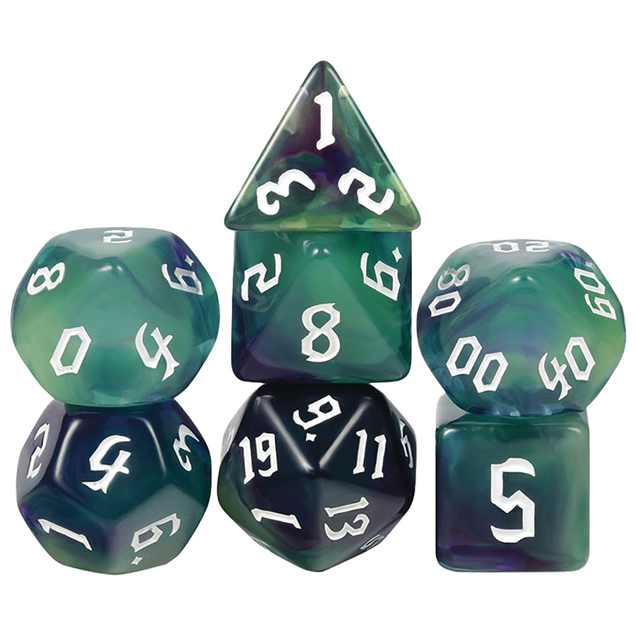 ACRYLIC DICE NIGHTMARE 7 PC SET (C: 1-1-2)