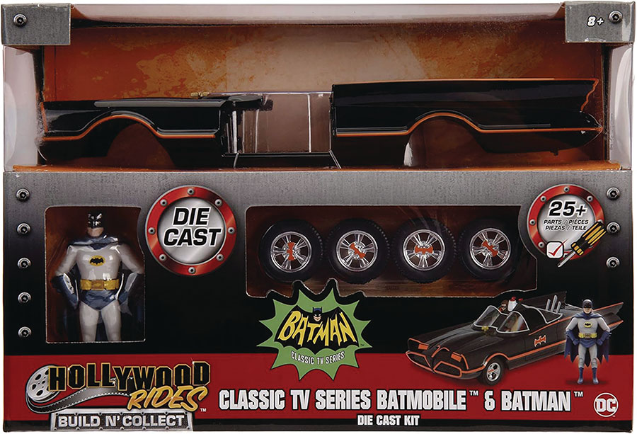 BATMAN 1966 CLASSIC BATMOBILE W/ FIG 1/24 DIE-CAST MODEL KIT