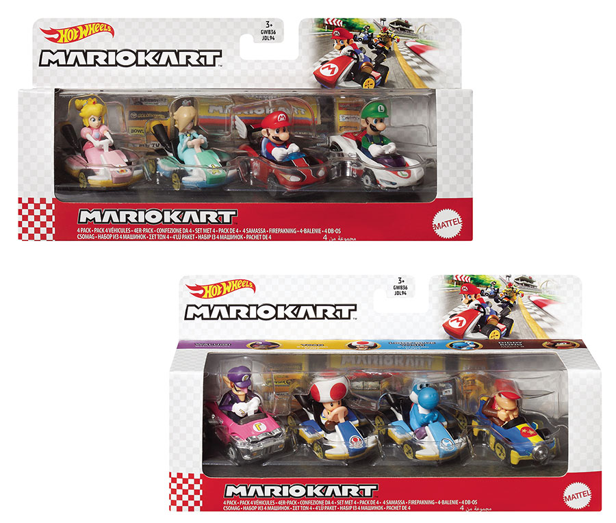 HOT WHEELS MARIO KART DIE-CAST 4 PACK ASST (C: 1-1-2)
