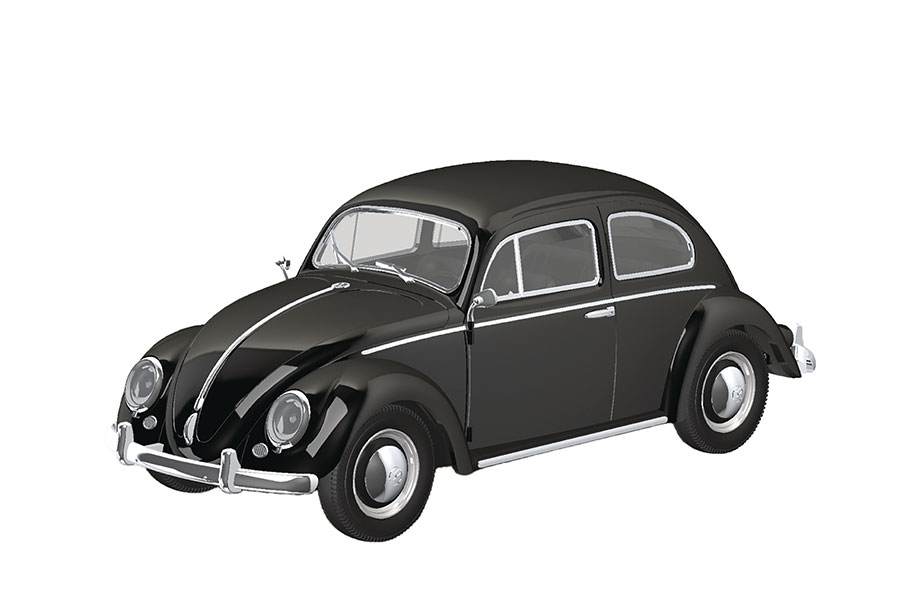 Volkswagen Beetle 1/32 Scale Snap Model Kit - Black 20-BK