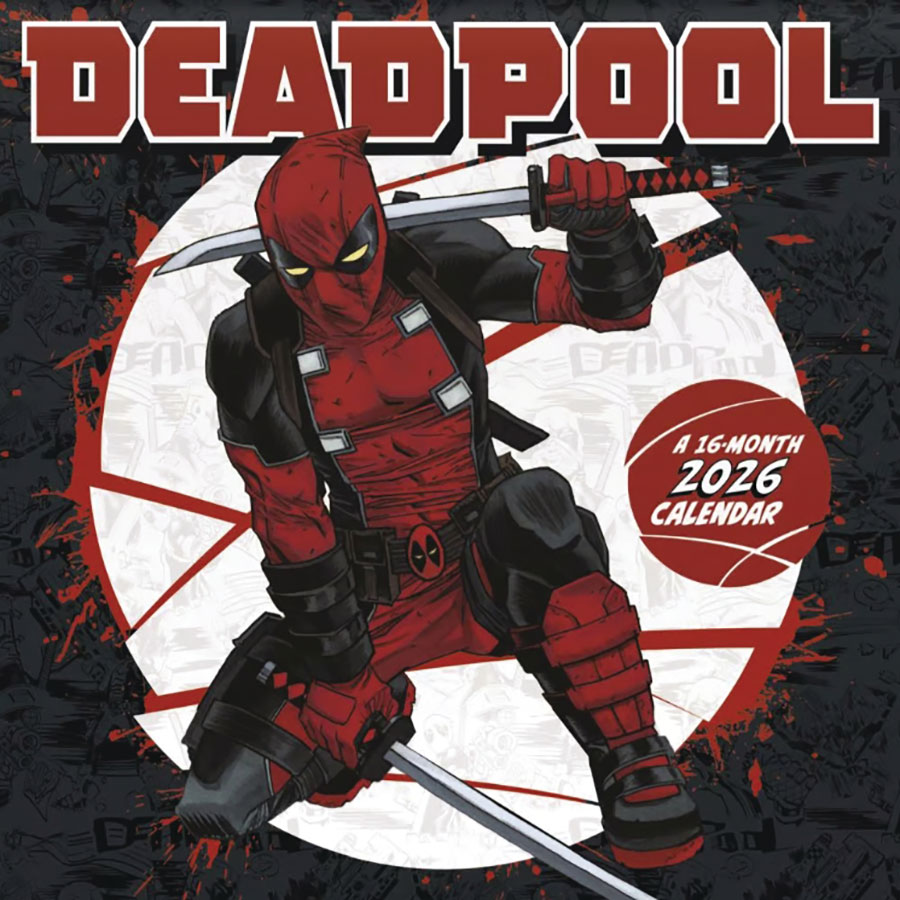 Deadpool 16-Month 2026 Wall Calendar