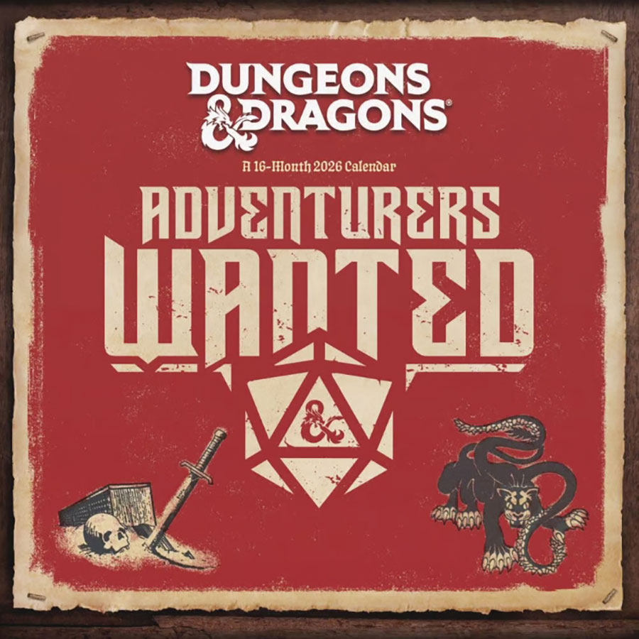 Dungeons & Dragons Classic 16-Month 2026 Wall Calendar
