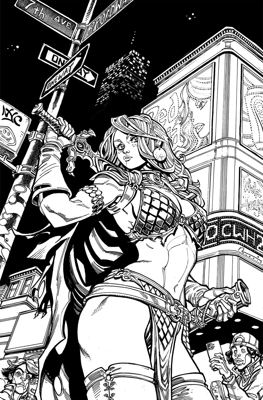 Sonja Reborn #1 Cover Q Incentive Chad Hardin Line Art Virgin Cover