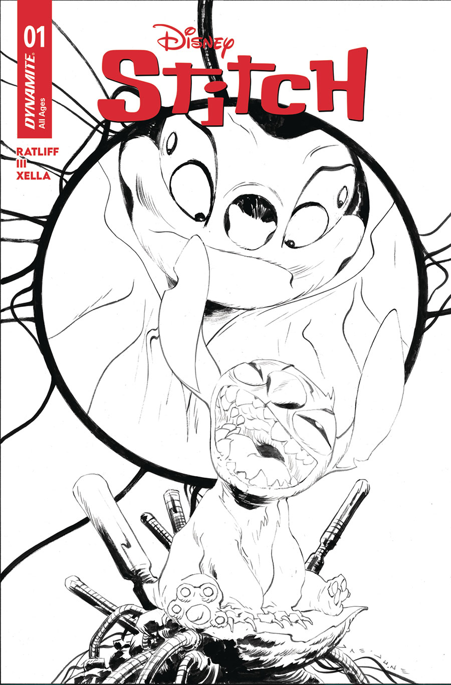 Stitch #1 Cover L Incentive Jae Lee Line Art Cover