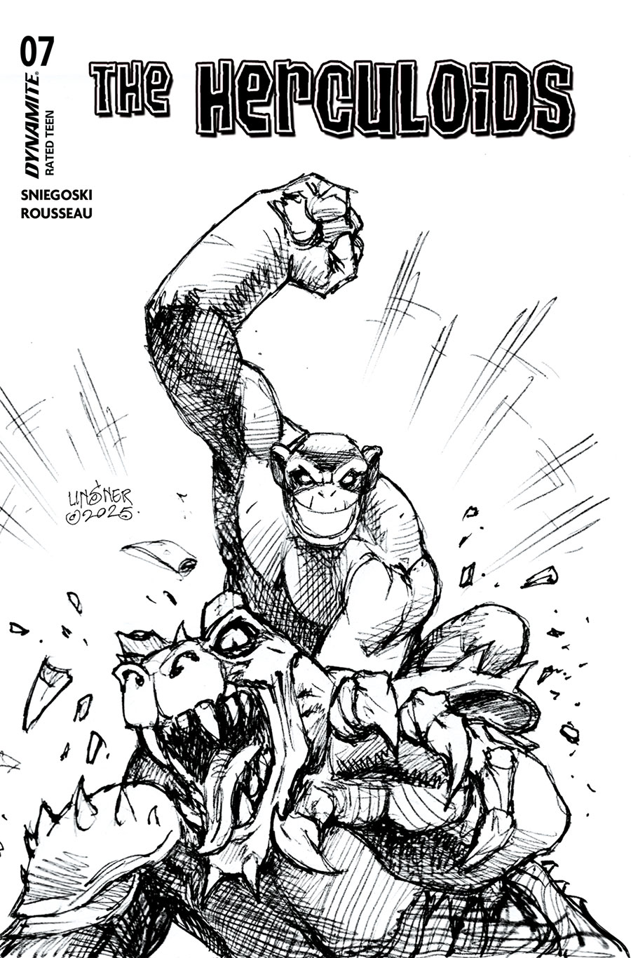 Herculoids #7 Cover E Incentive Joseph Michael Linsner Line Art Cover
