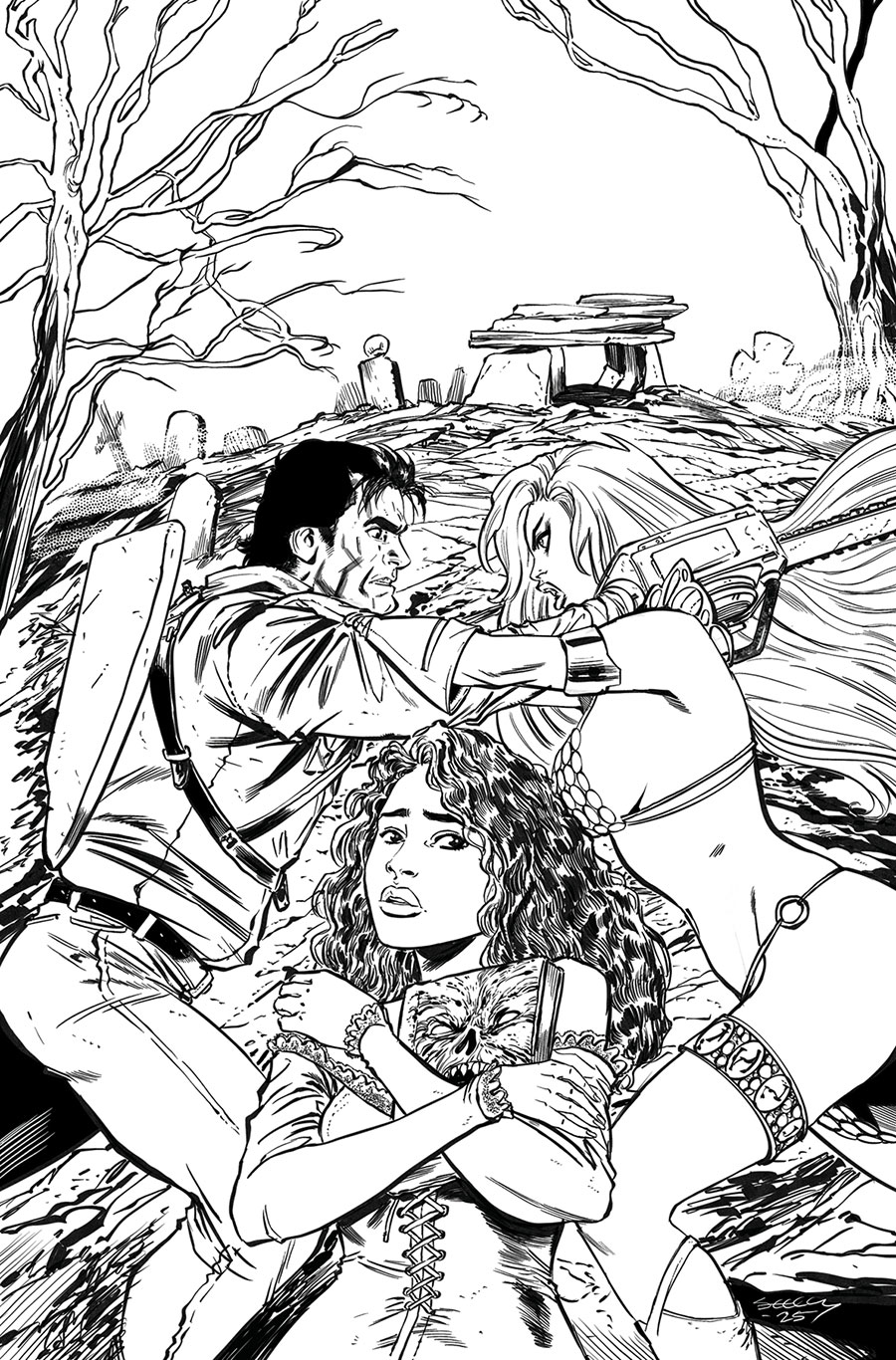Red Sonja vs The Army Of Darkness #5 Cover I Incentive Tim Seeley Line Art Virgin Cover