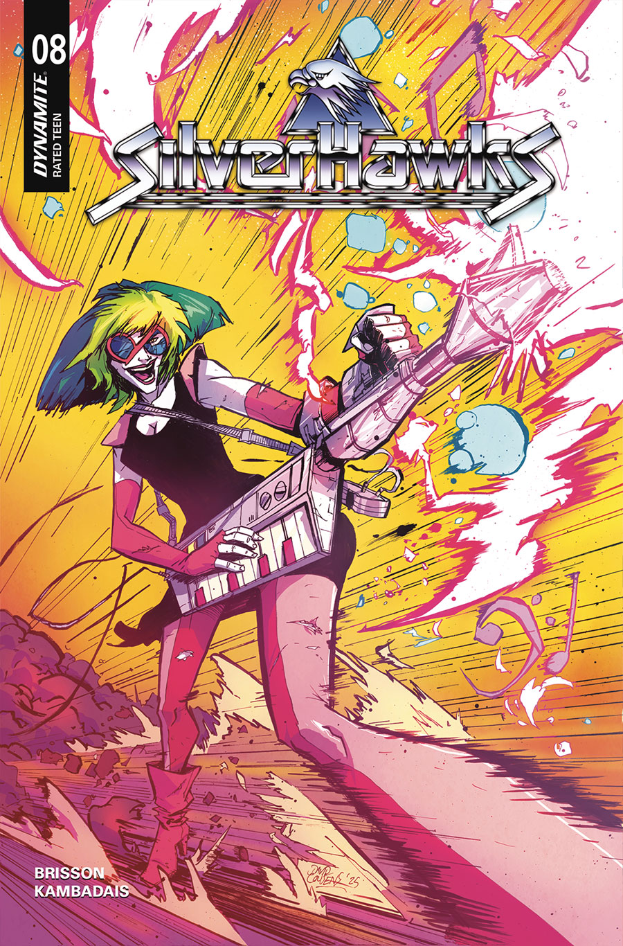 SilverHawks Vol 2 #8 Cover G Incentive David Cousens Battle Damage Variant Cover