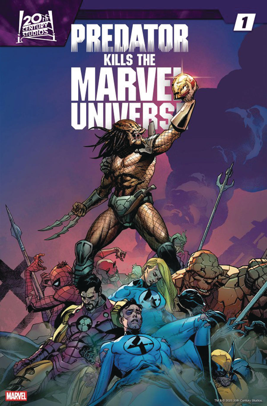 Predator Kills The Marvel Universe #1 Cover H DF Signed By Benjamin Percy