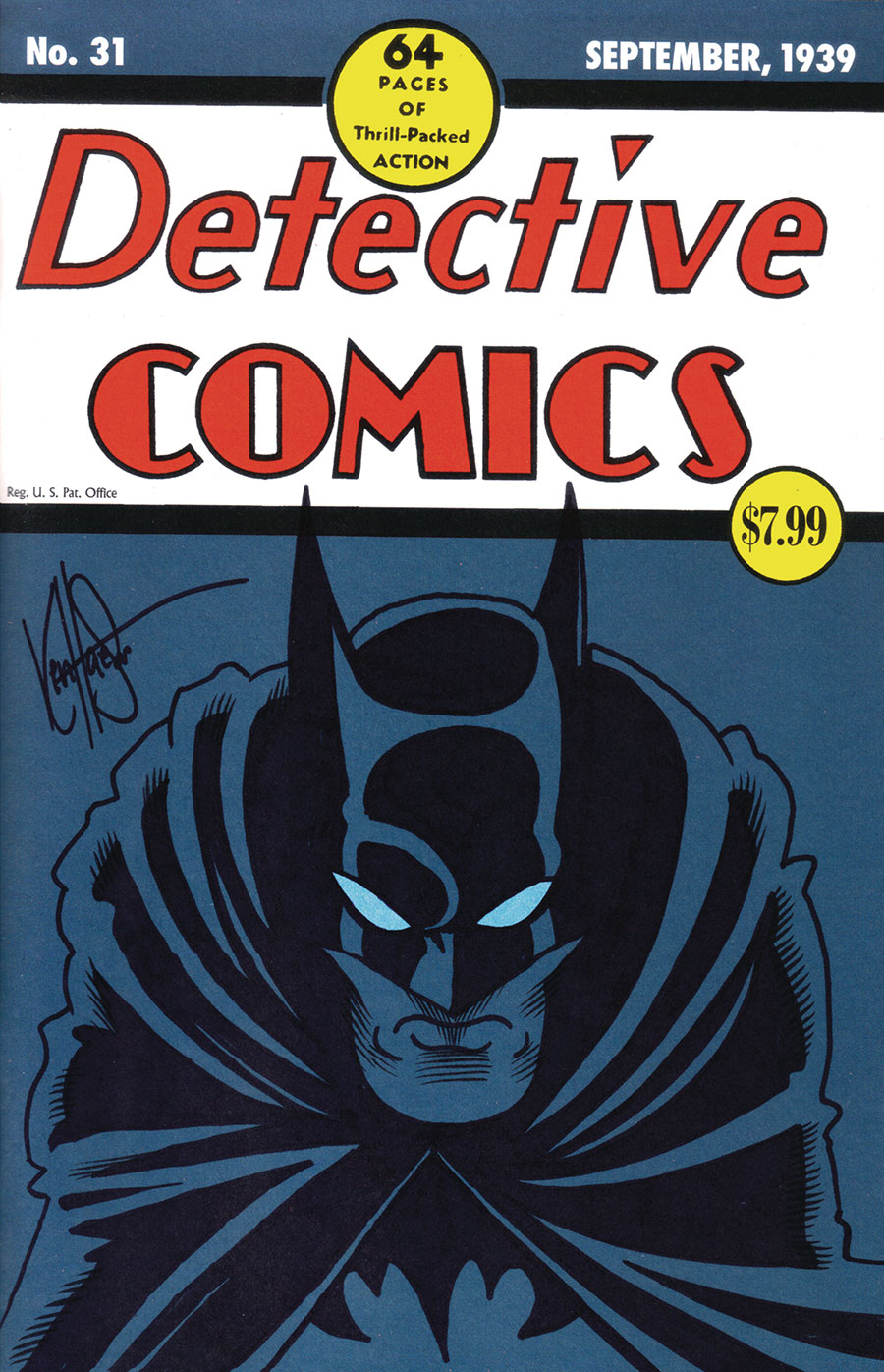 Detective Comics #31 Facsimile Edition Cover D DF Blank Variant Cover Signed & Remarked By Ken Haeser