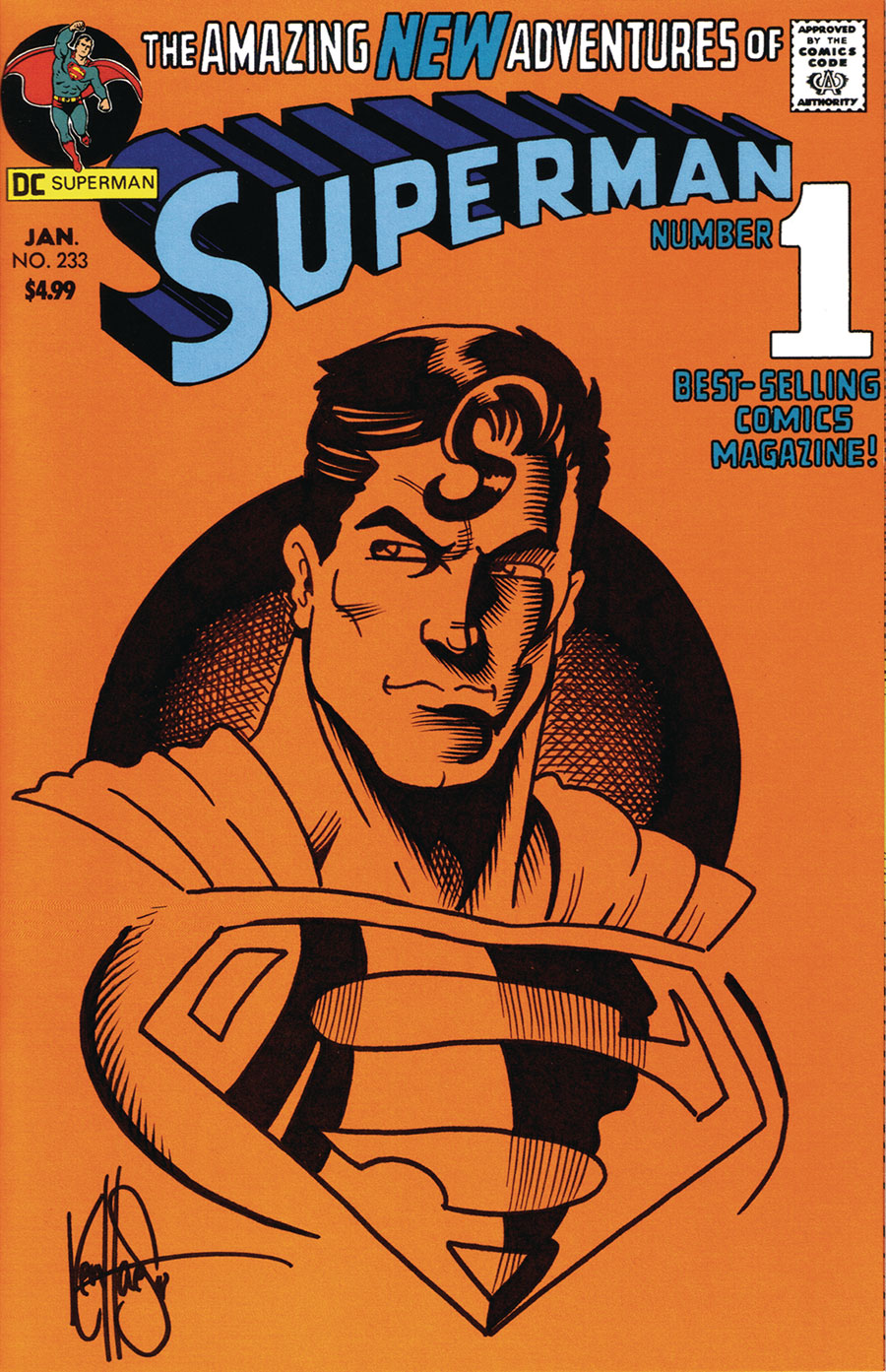 Superman #233 Facsimile Edition Cover F DF Blank Variant Cover Signed & Remarked By Ken Haeser
