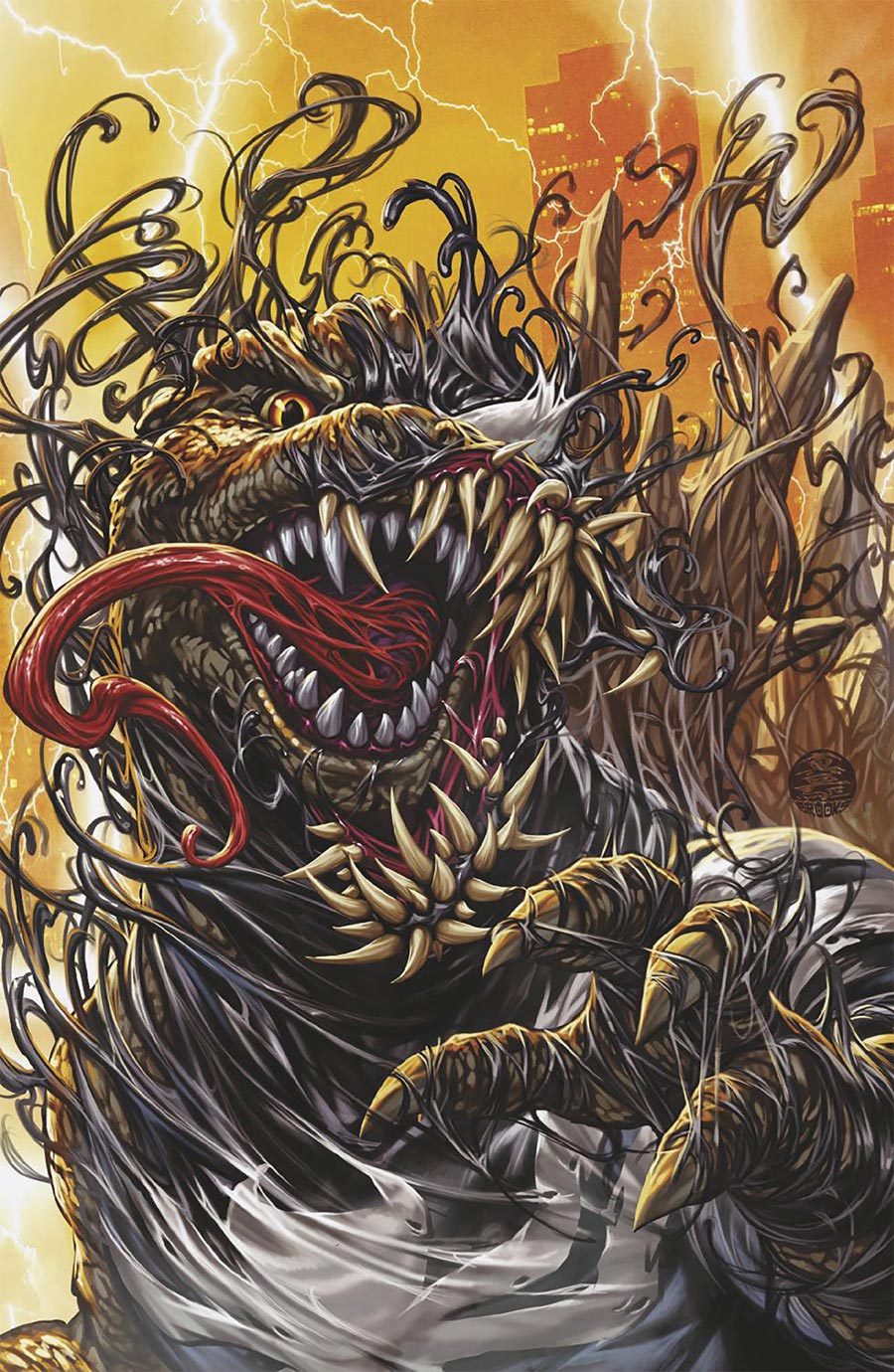 Godzilla Destroys The Marvel Universe #2 Cover G Incentive Mark Brooks Virgin Cover