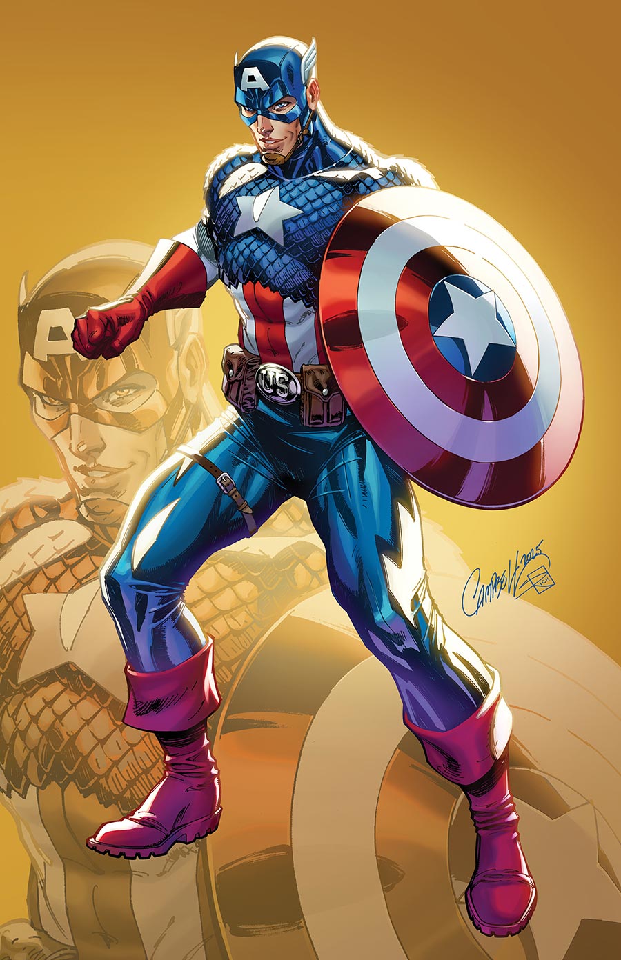 Captain America Vol 11 #2 Cover H Incentive J Scott Campbell Just Spectacular Collection Virgin Cover