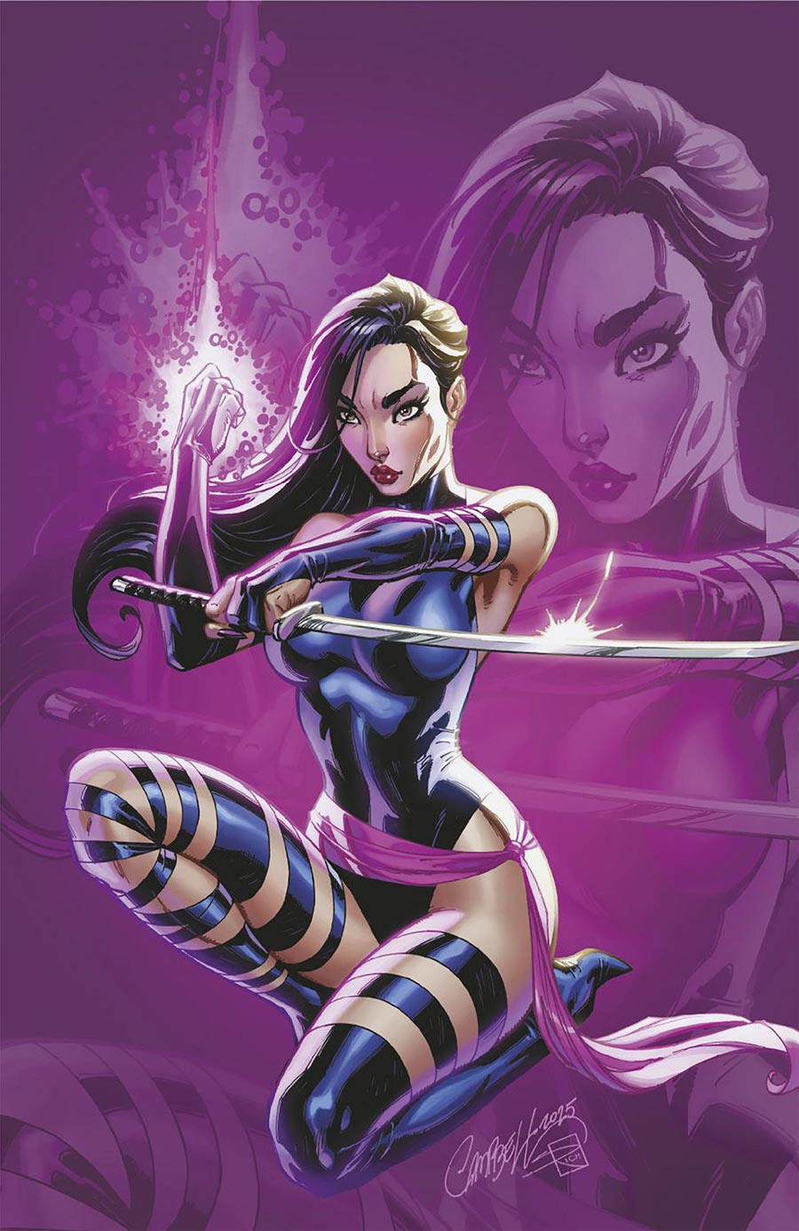 Psylocke Vol 2 #10 Cover D Incentive J Scott Campbell Just Spectacular Collection Virgin Cover