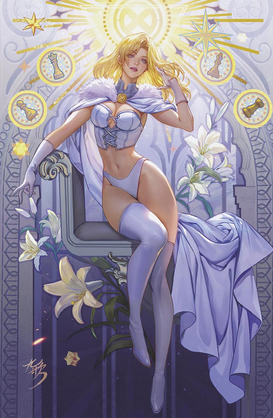 Emma Frost The White Queen #3 Cover E Incentive Fanyang Emma Frost Virgin Cover