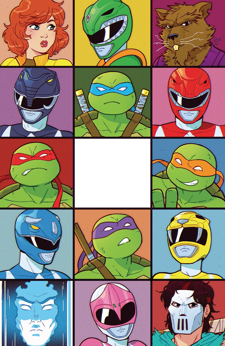 Mighty Morphin Power Rangers Teenage Mutant Ninja Turtles III #1 Cover L Incentive Paulina Ganucheau Virgin Variant Cover