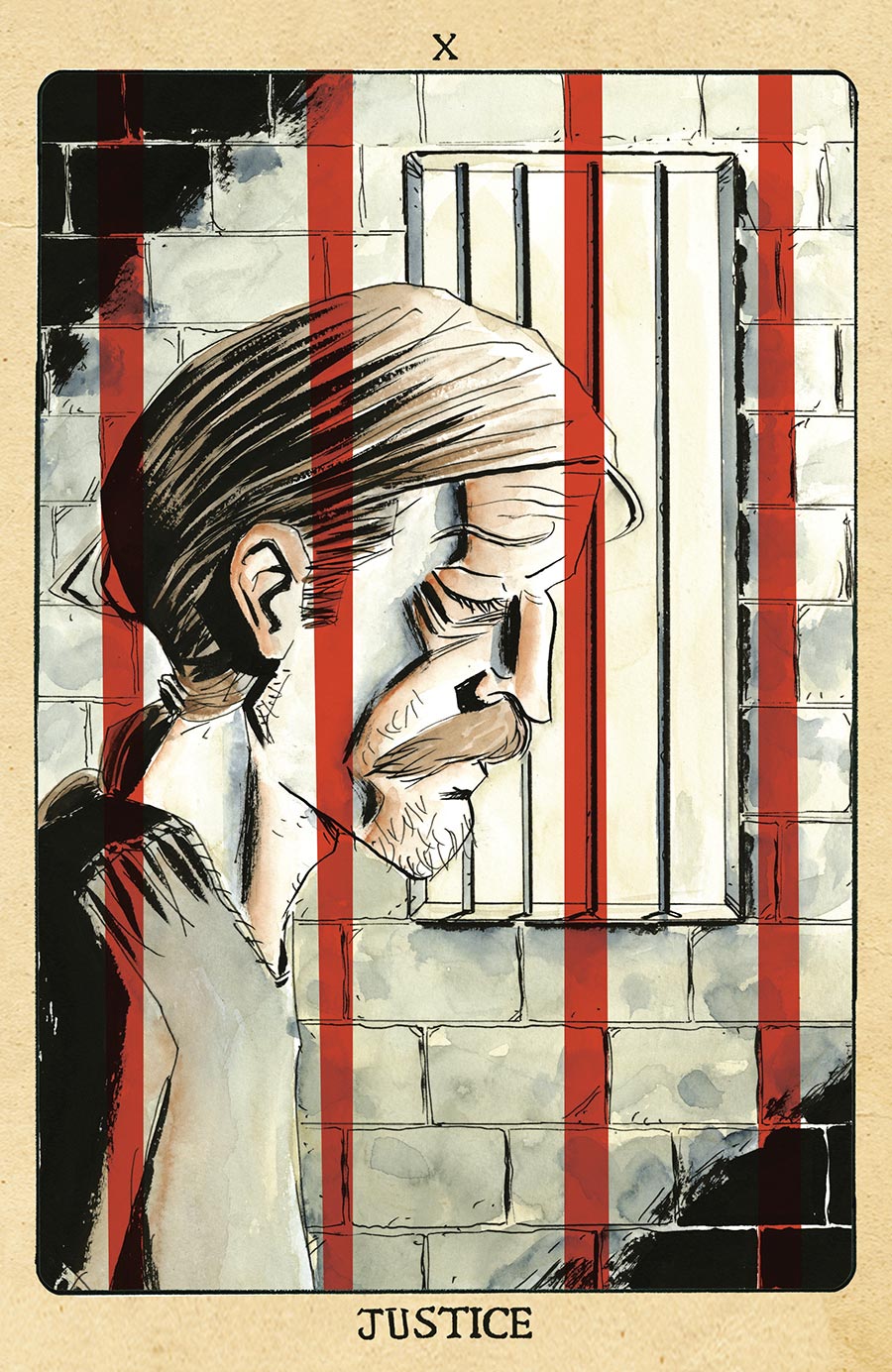 Minor Arcana #10 Cover D Incentive Jeff Lemire Tarot Card Justice Virgin Variant Cover