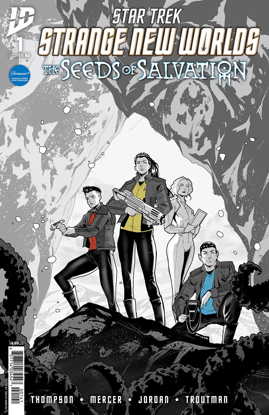 Star Trek Strange New Worlds The Seeds Of Salvation #1 Cover D Incentive Travis Mercer Black & White Cover