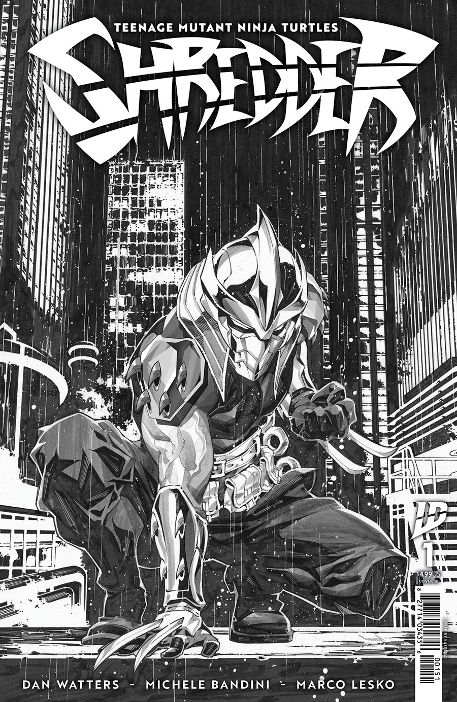 Teenage Mutant Ninja Turtles Shredder #1 Cover F Incentive Kael Ngu Black & White Cover