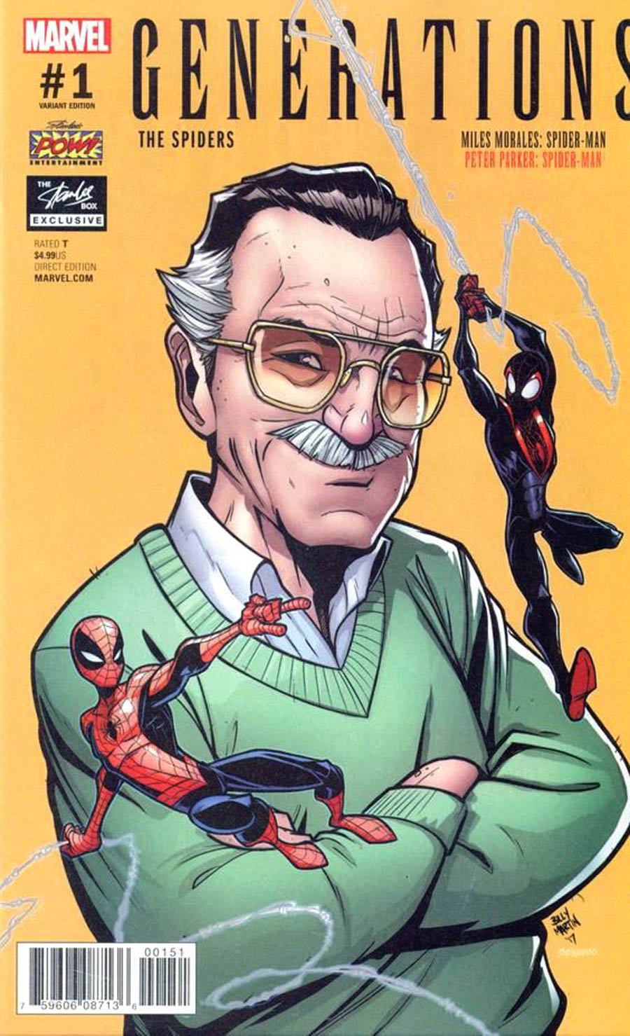 Generations Miles Morales Spider-Man & Peter Parker Spider-Man #1 Cover E Stan Lee Exclusive Variant Cover