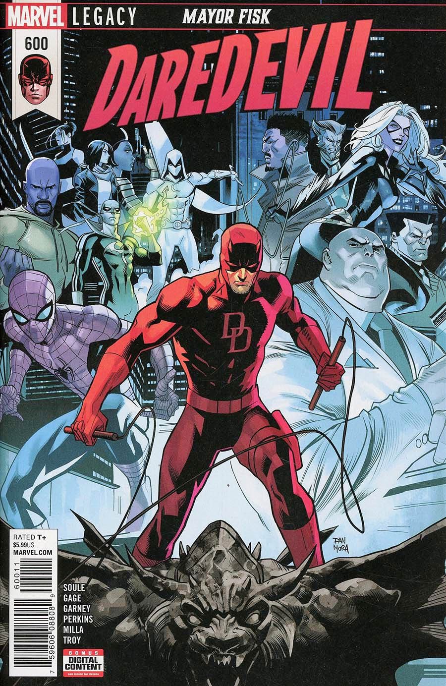 Daredevil Vol 5 #600 Cover Y Signed By Charles Soule With COA