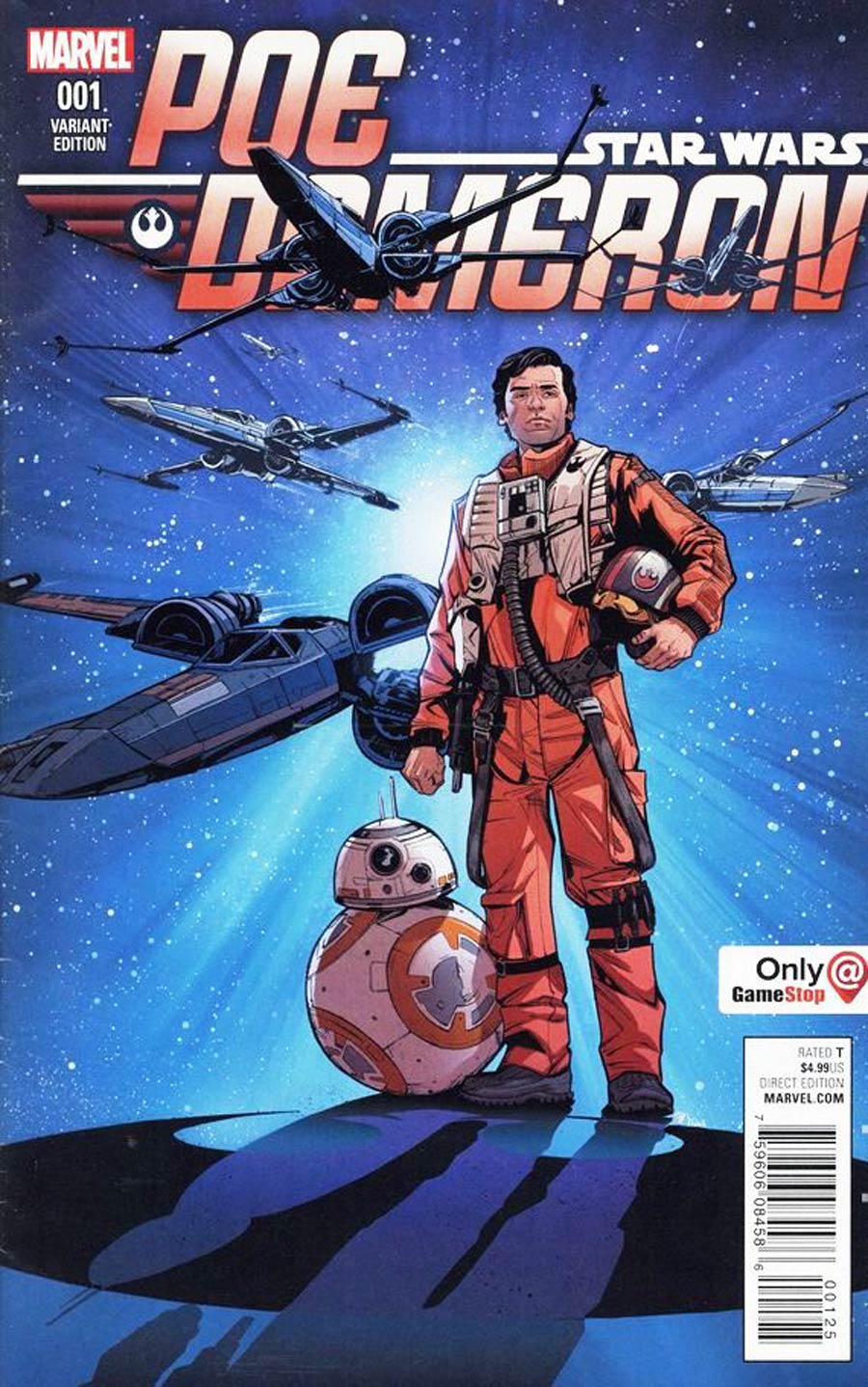 Star Wars Poe Dameron #1 Cover R GameStop Variant Cover