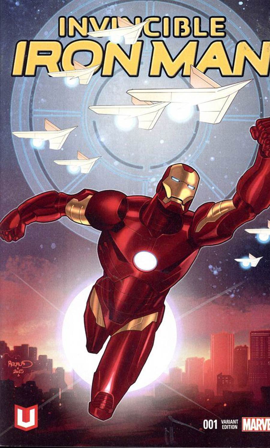 Invincible Iron Man Vol 2 #1 Cover Z-E Paul Renaud Marvel Unlimited Variant Cover