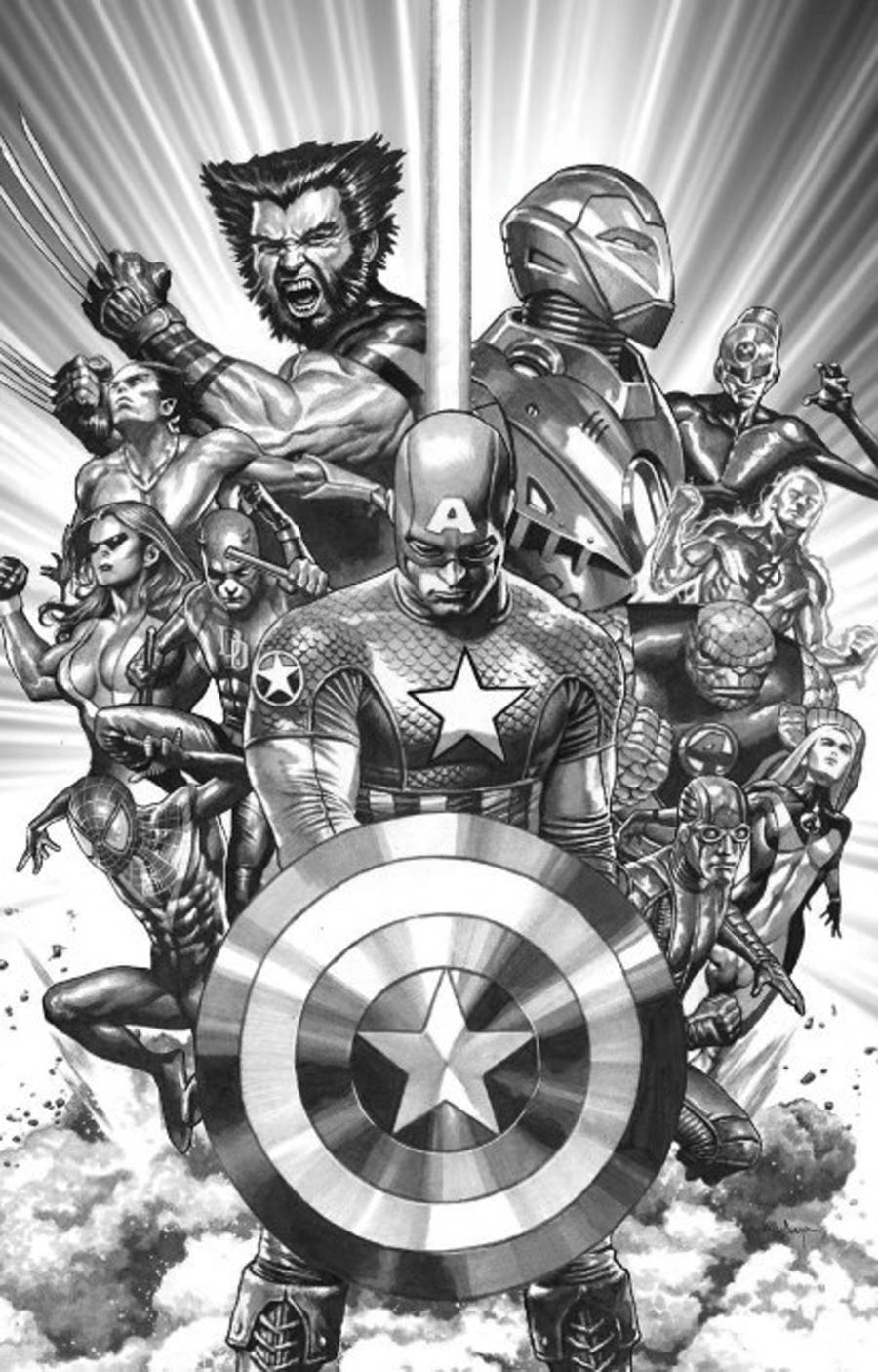 Ultimate Invasion #1 Cover R Mico Suayan Sketch Virgin Variant Cover