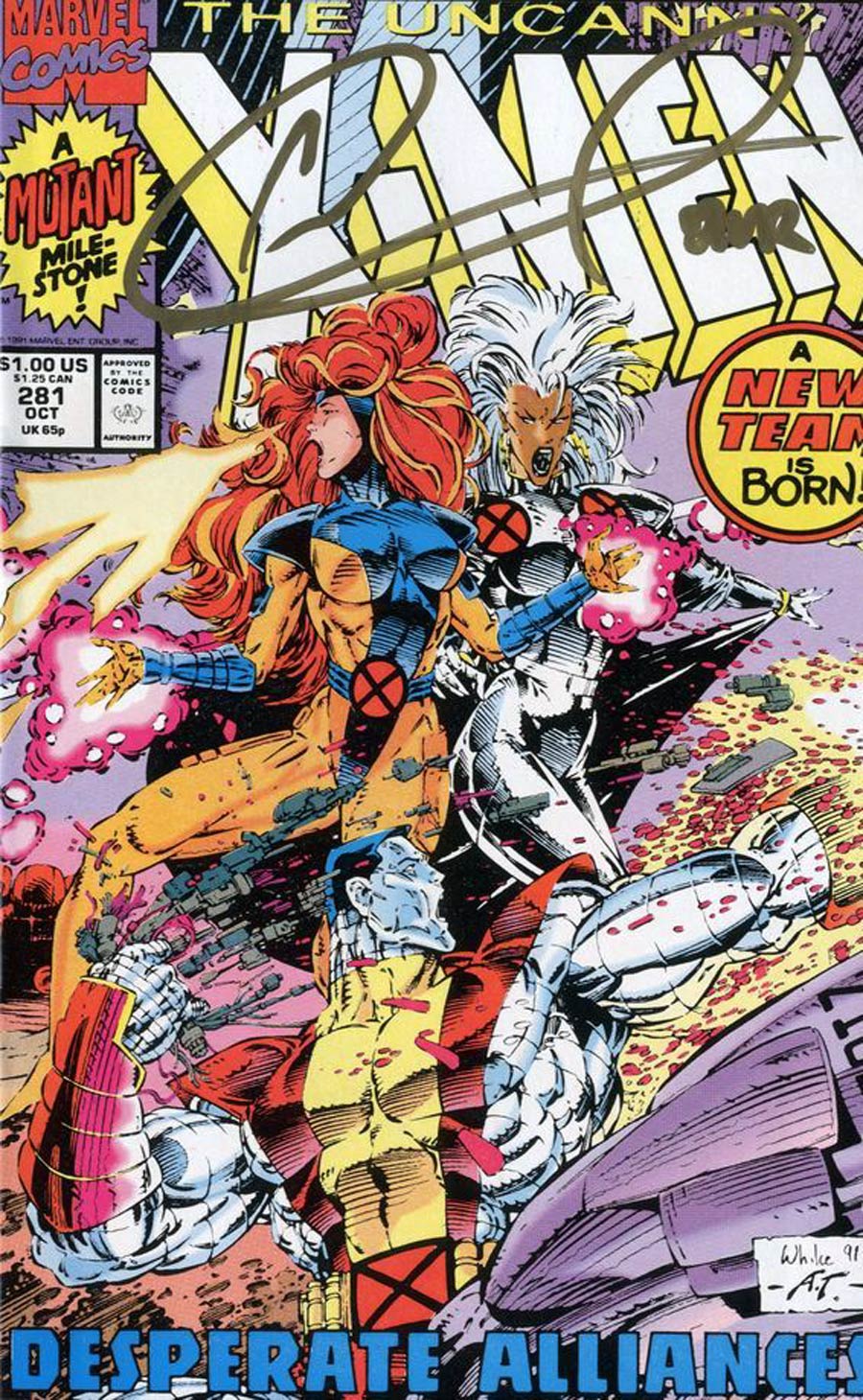 Uncanny X-Men #281 Cover C Signed By Whilce Portacio With COA