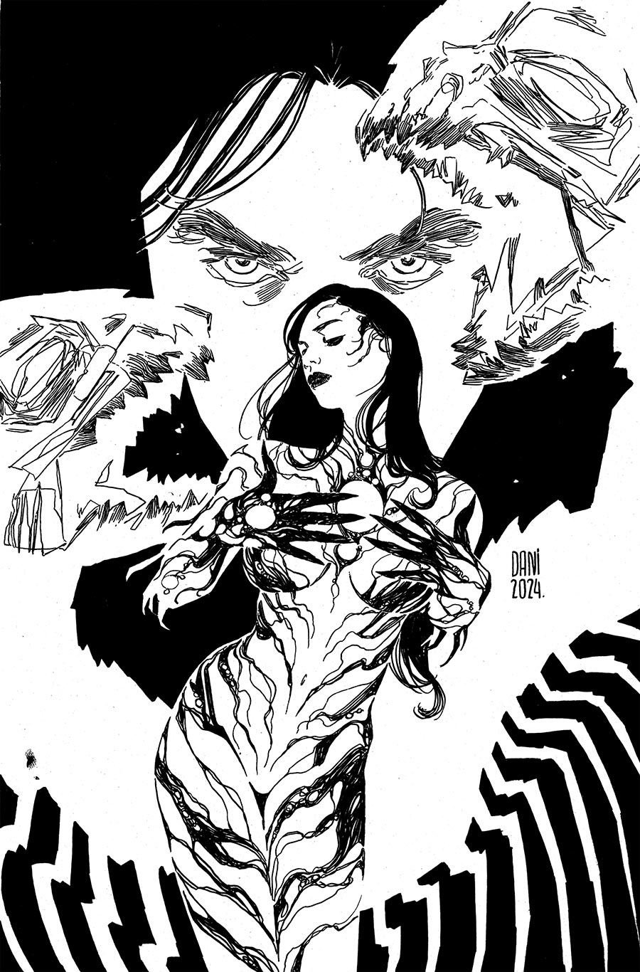 Witchblade Vol 3 #12 Cover E Incentive DANI Black & White Virgin Cover