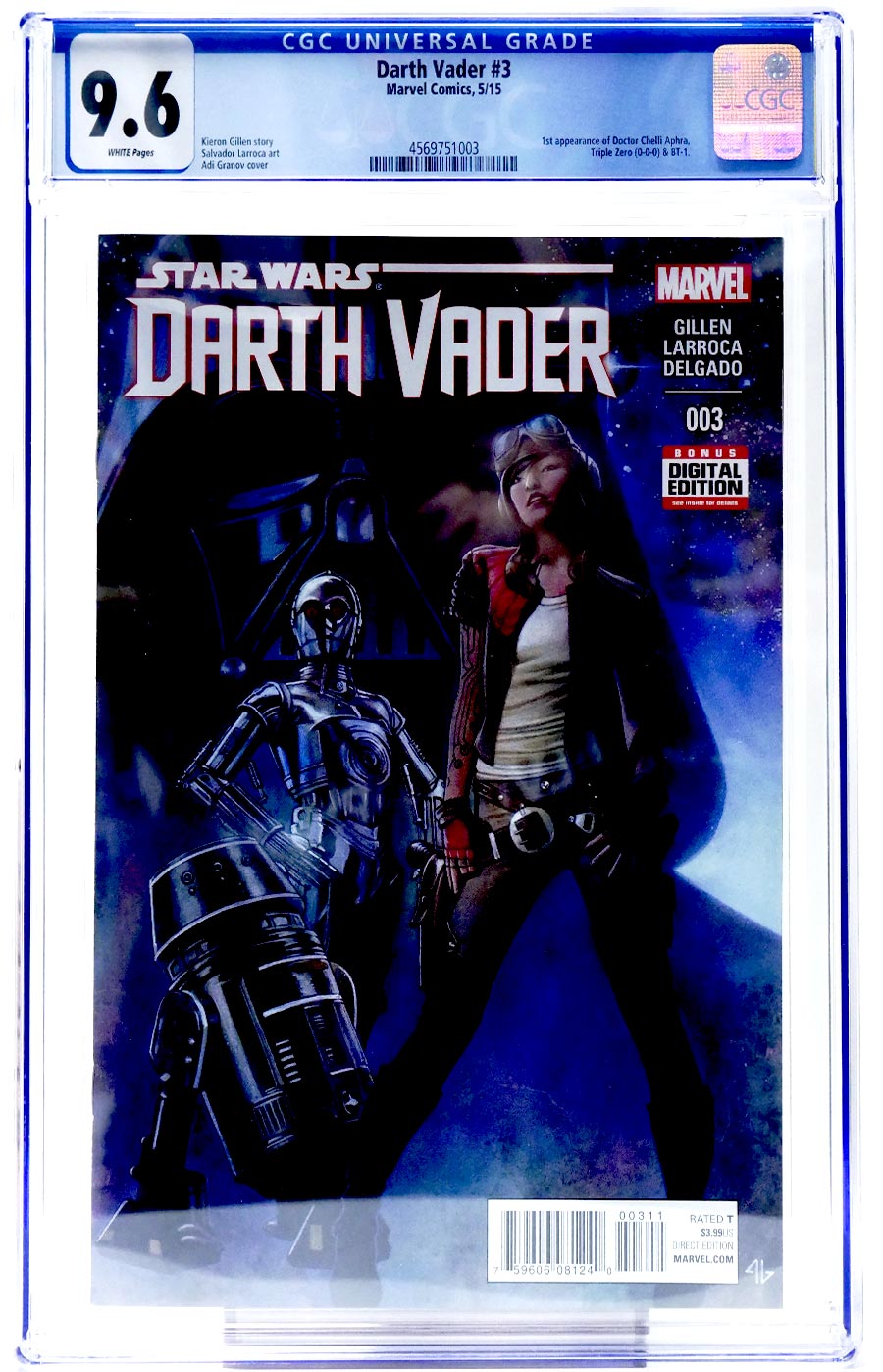 Darth Vader #3 Cover G 1st Ptg Regular Adi Granov Cover CGC 9.6