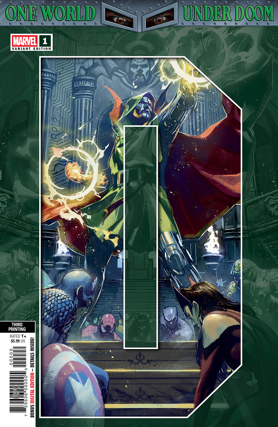 One World Under Doom #1 Cover M 3rd Ptg Ben Harvey Variant Cover