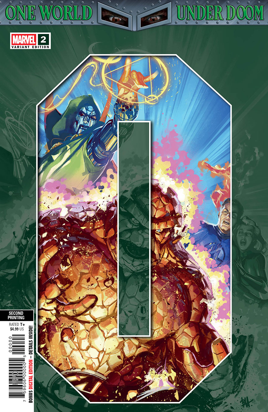 One World Under Doom #2 Cover J 2nd Ptg Ben Harvey Variant Cover