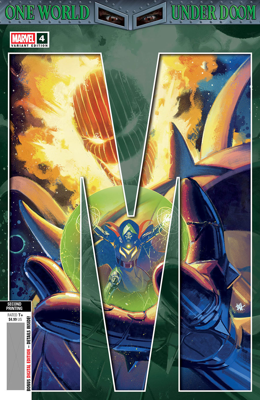 One World Under Doom #4 Cover I 2nd Ptg Ben Harvey Variant Cover