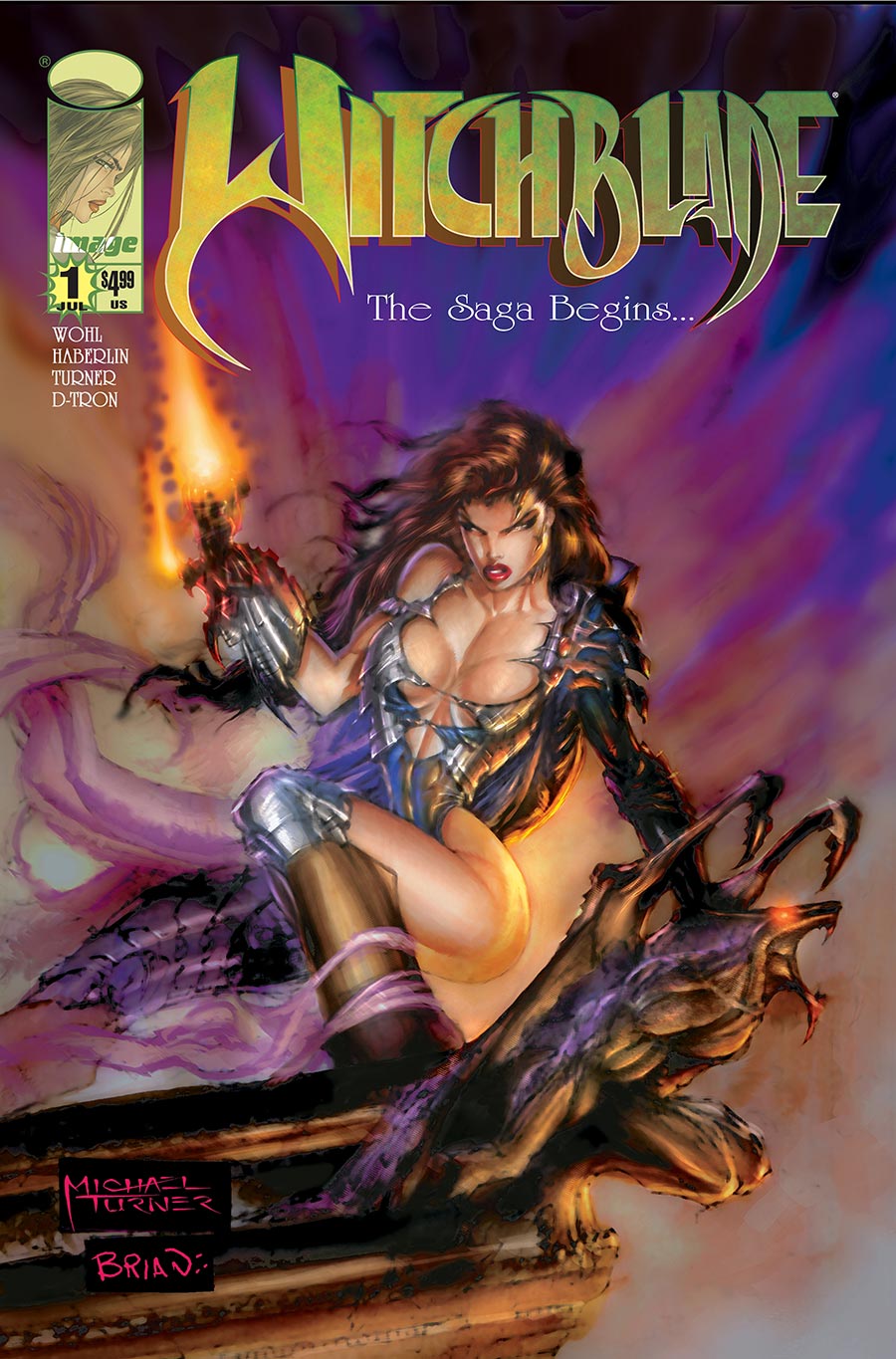 Witchblade #1 Facsimile Edition Cover B Variant Michael Turner Foil Cover