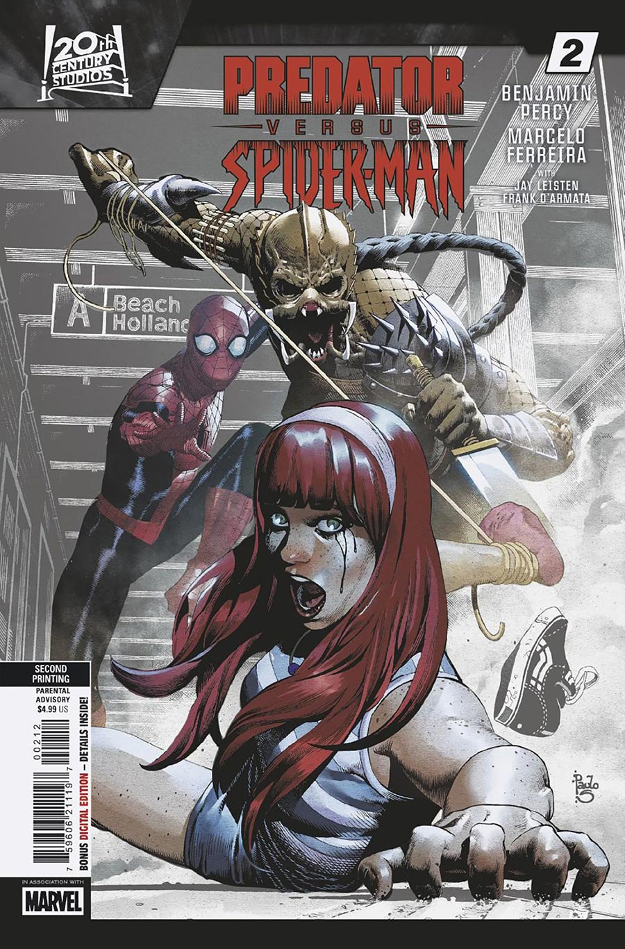 Predator vs Spider-Man #2 Cover F 2nd Ptg Paulo Siqueira Variant Cover