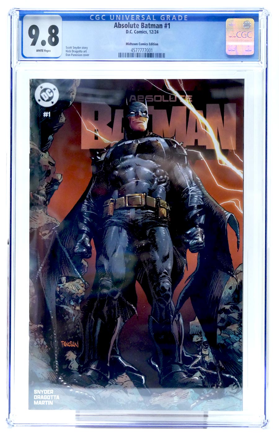 Absolute Batman #1 Cover Z-N Midtown Exclusive Dan Panosian Connecting Variant Cover (DC All In) CGC 9.8