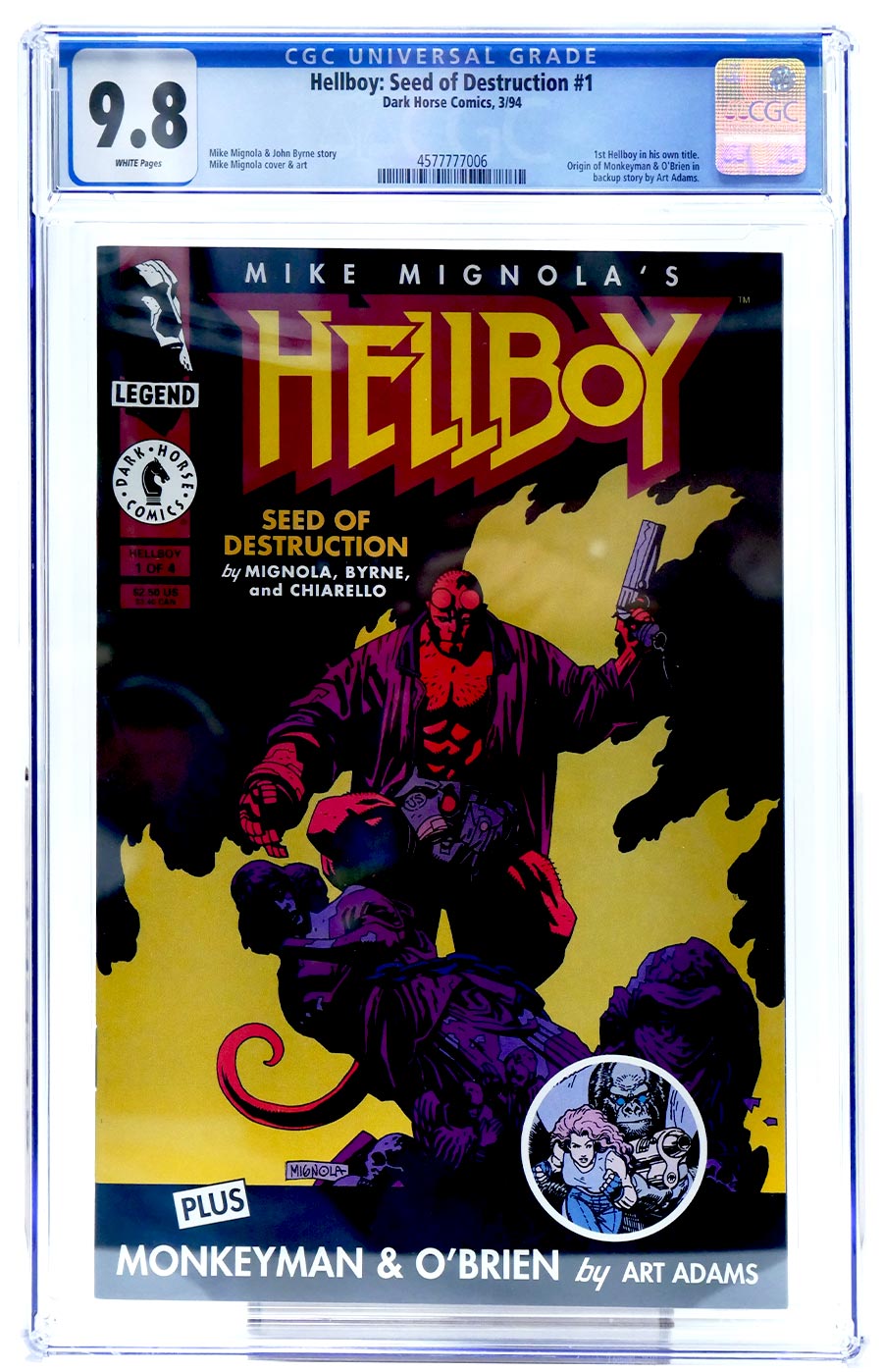 Hellboy Seed Of Destruction #1 Cover C CGC 9.8
