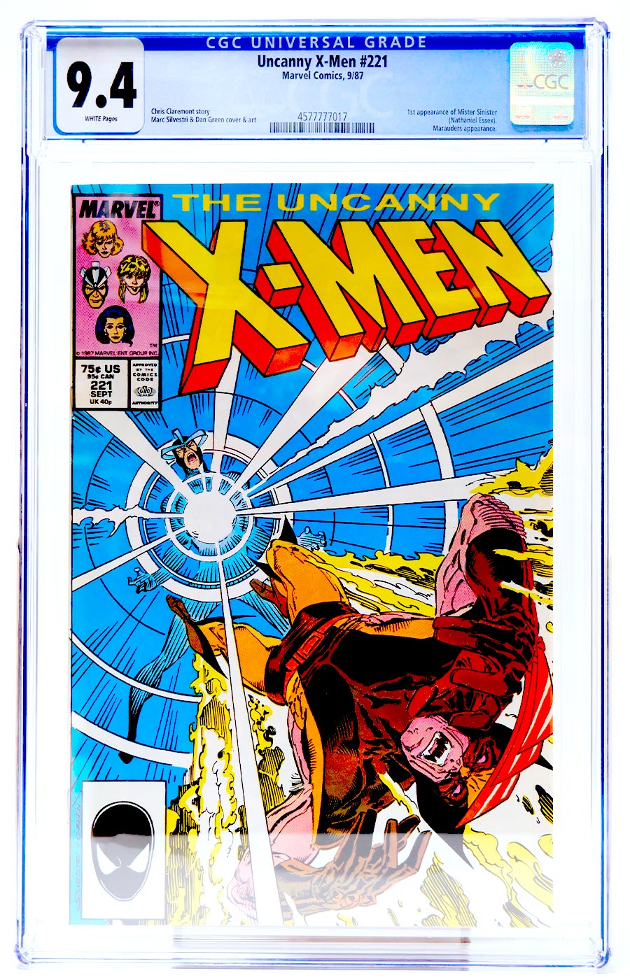 Uncanny X-Men #221 Cover E 1st Ptg CGC 9.4