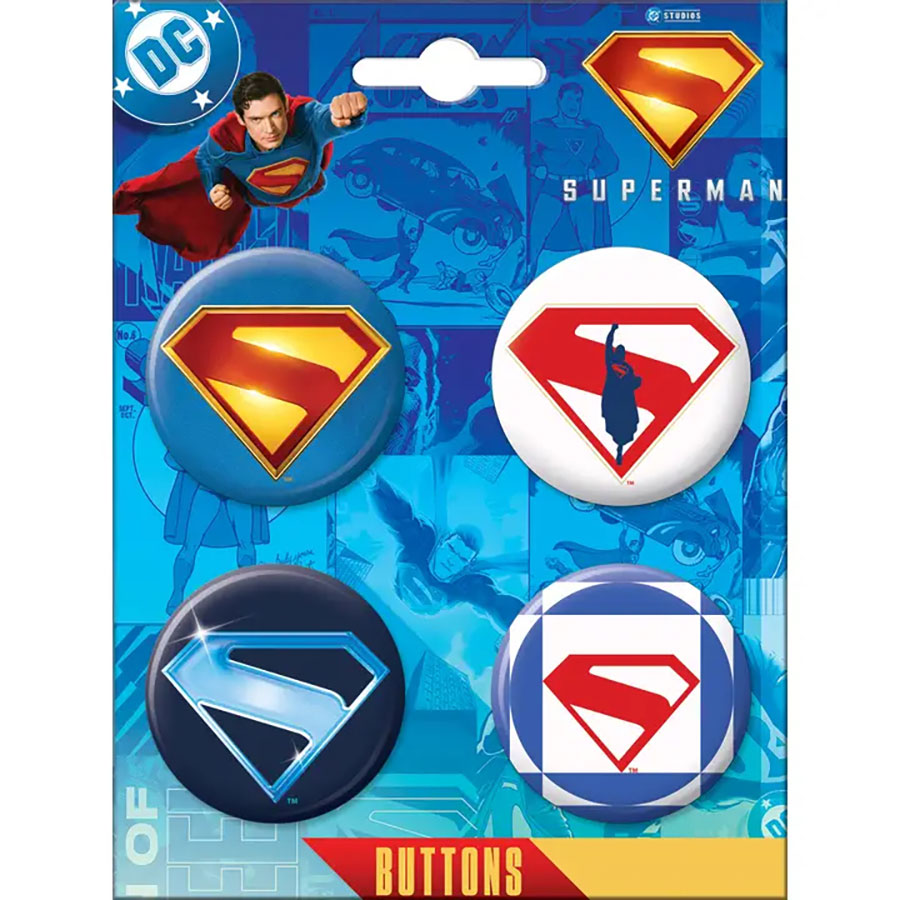 DC Comics 1.25-Inch Button Superman 2025 4-Button Set #1 (80047BT4)